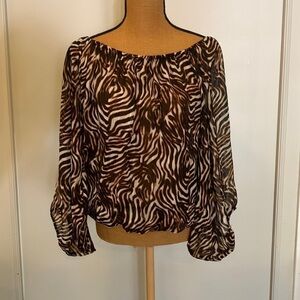 Emma Rose Women's Tiger Print Blouse